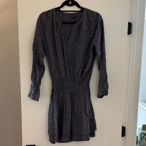 Rails Charcoal Mini Dress with Subtle Print